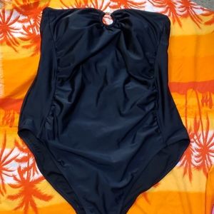 Strapless Black One Piece Suit size 1X